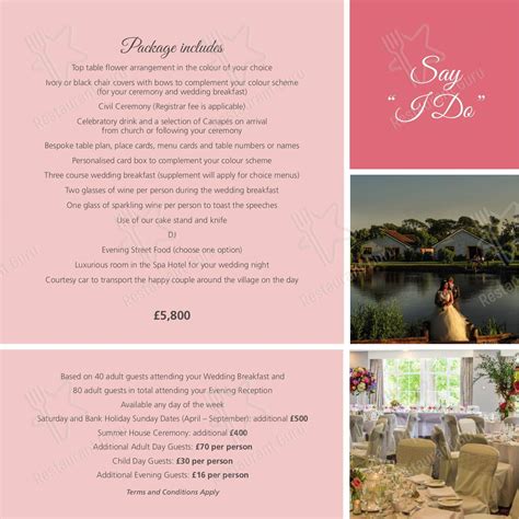 ribby hall spa hotel menu.